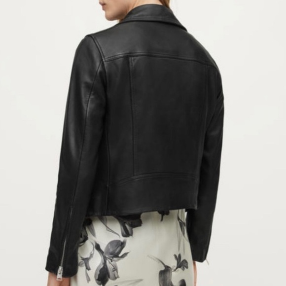 NWT AllSaints Dalby Leather Biker Jacket - Picture 4 of 6